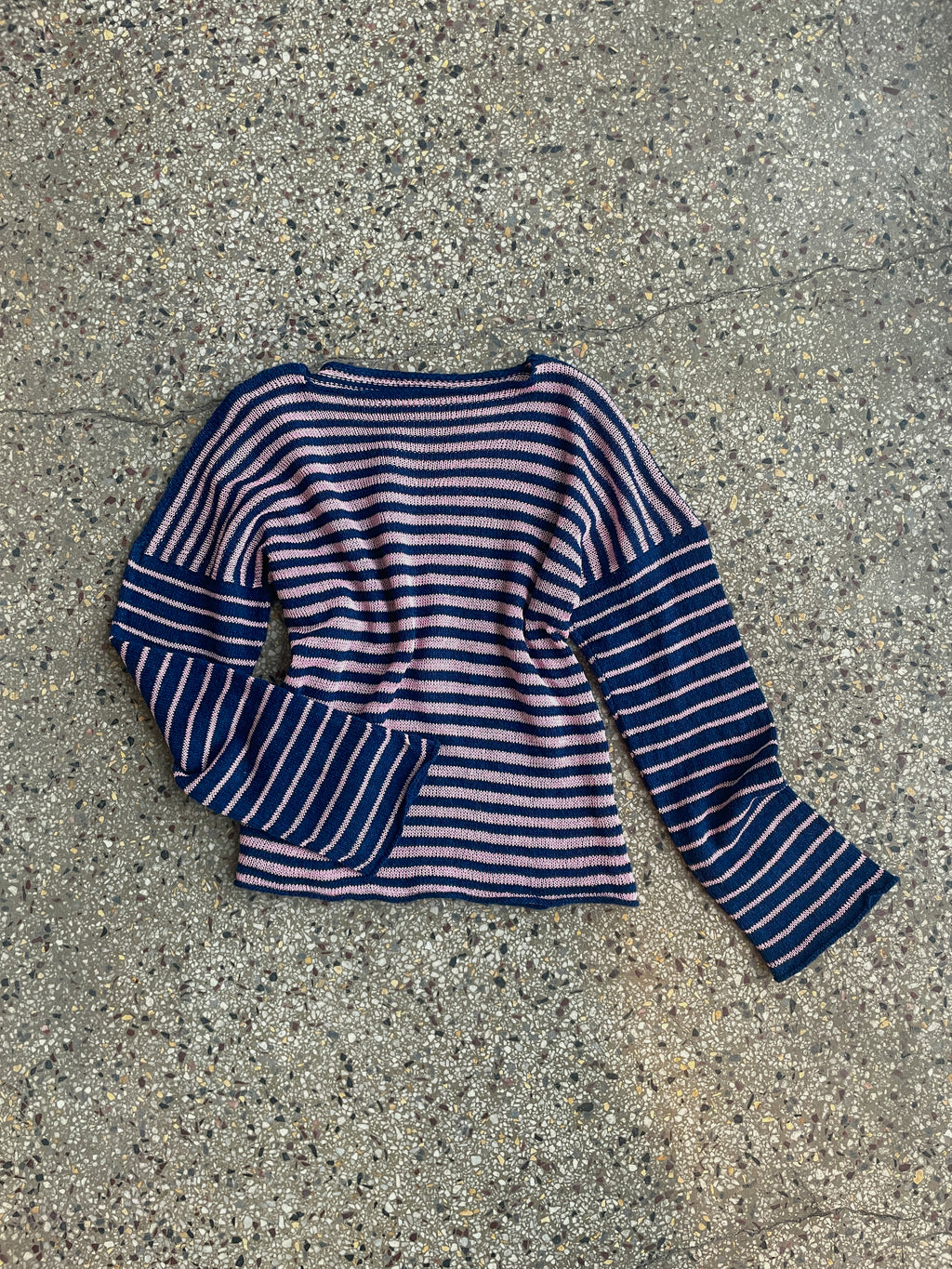 Stripey blue/pink slouch pullover