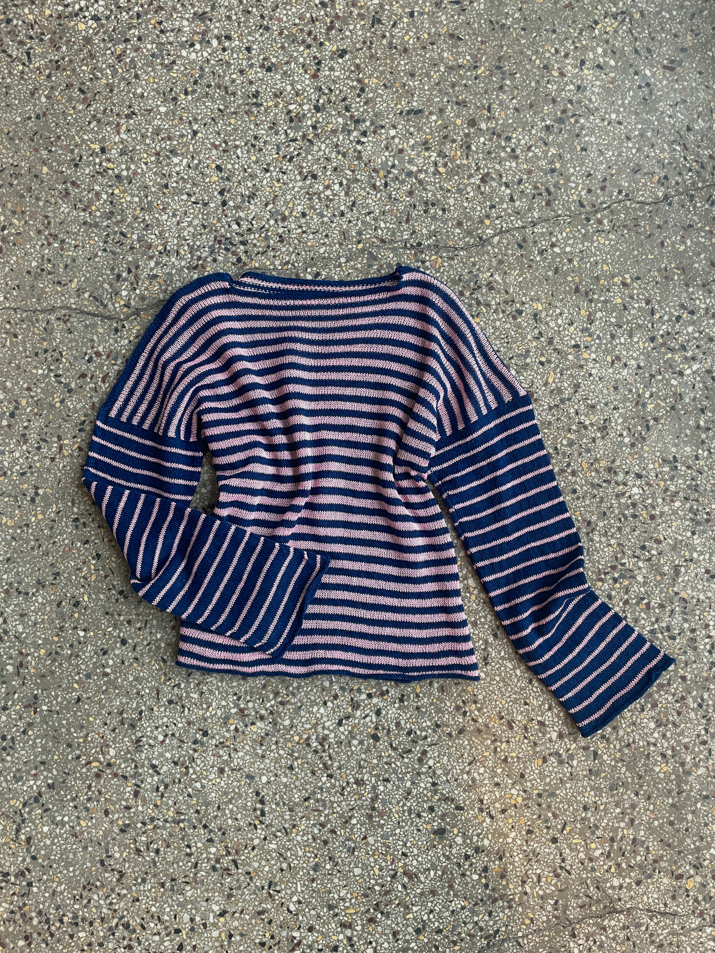 Stripey blue/pink slouch pullover