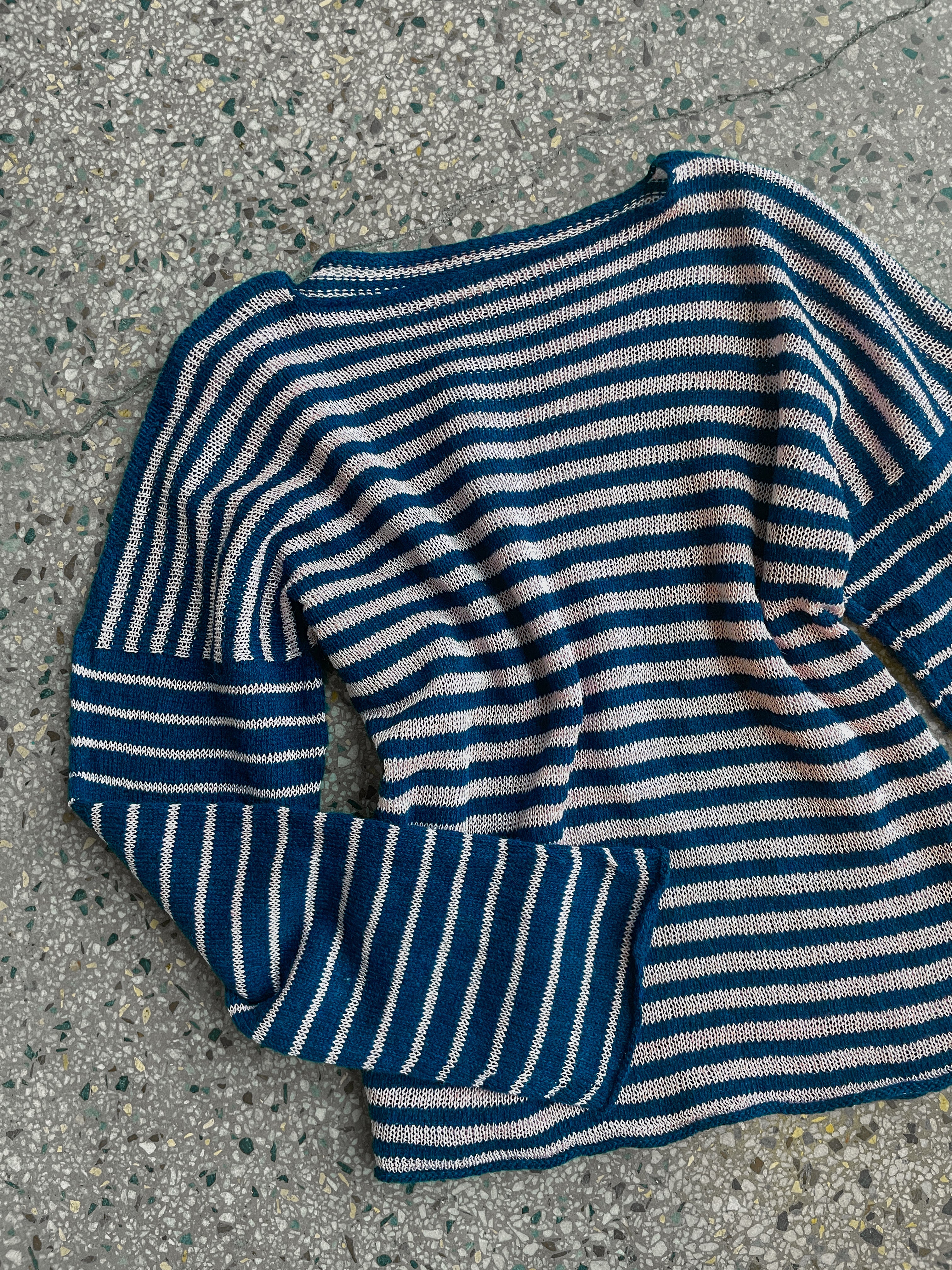 Stripey blue/pink slouch pullover