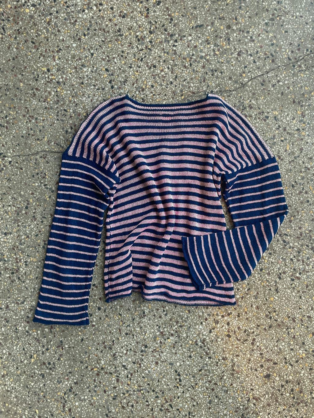 Stripey blue/pink slouch pullover