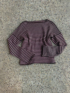 Stripey brown/pink slouch pullover