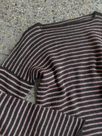 Stripey brown/pink slouch pullover