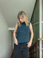 Stripey open back slouch top