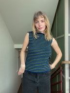 Stripey open back slouch top