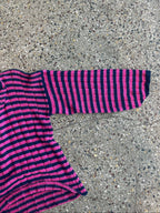 Stripey drop stitch pullover