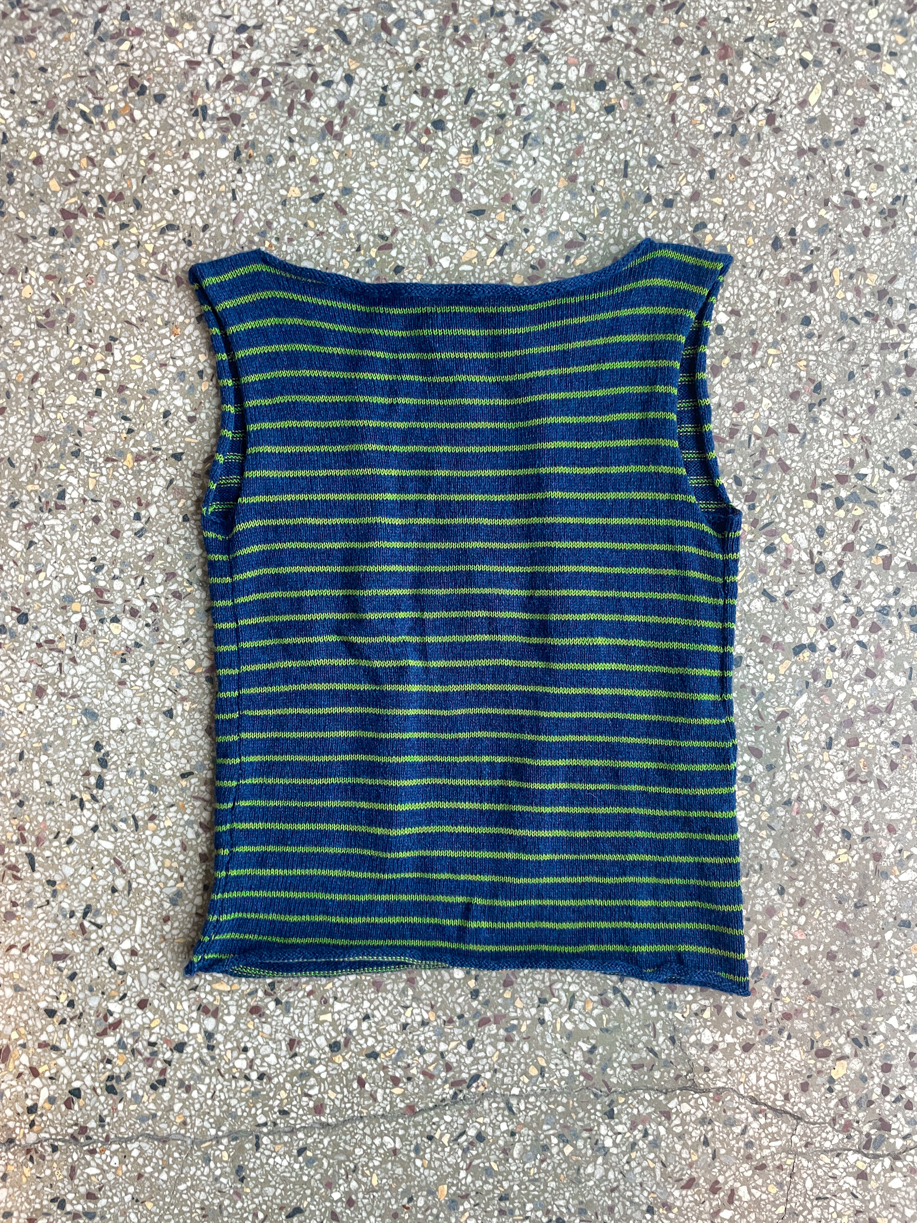 Stripey open back slouch top