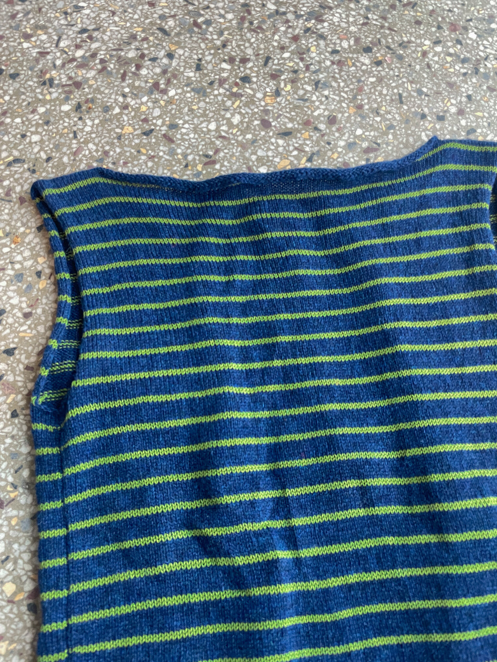 Stripey open back slouch top