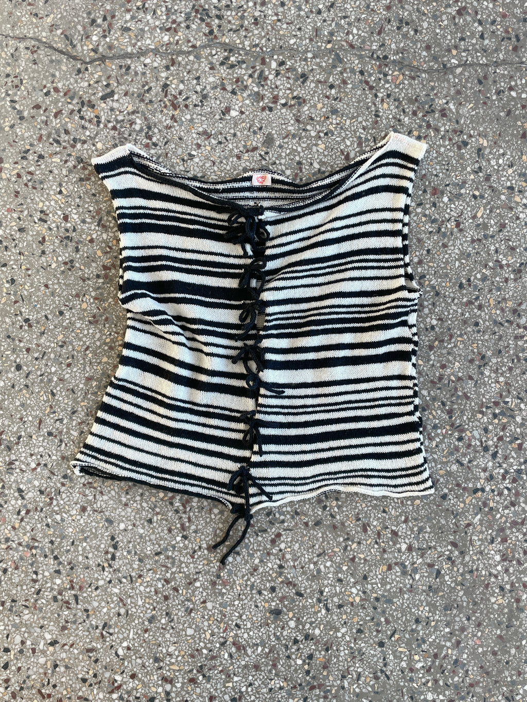 Stripey tie top | SAMPLE SALE