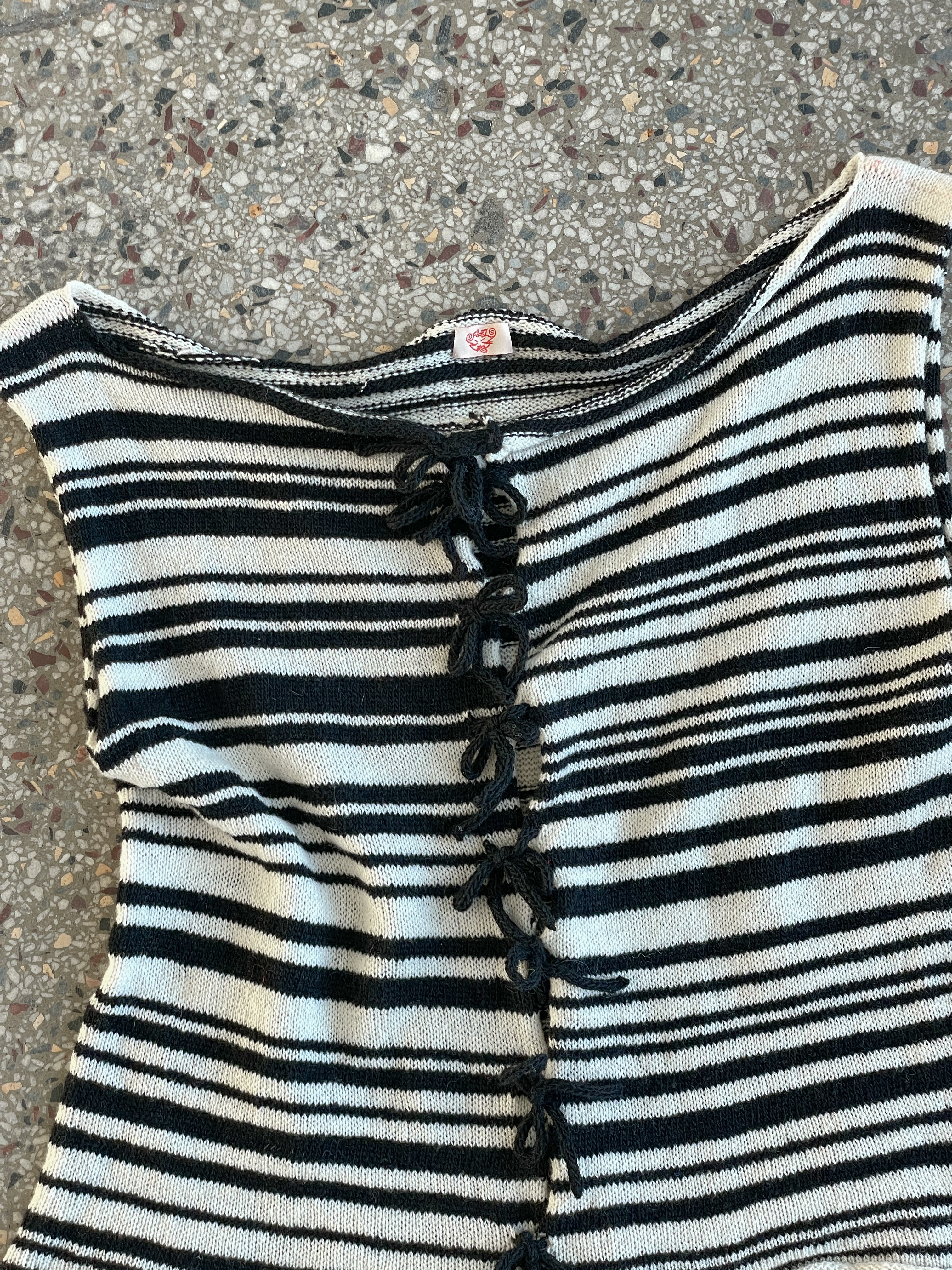 Stripey tie top | SAMPLE SALE