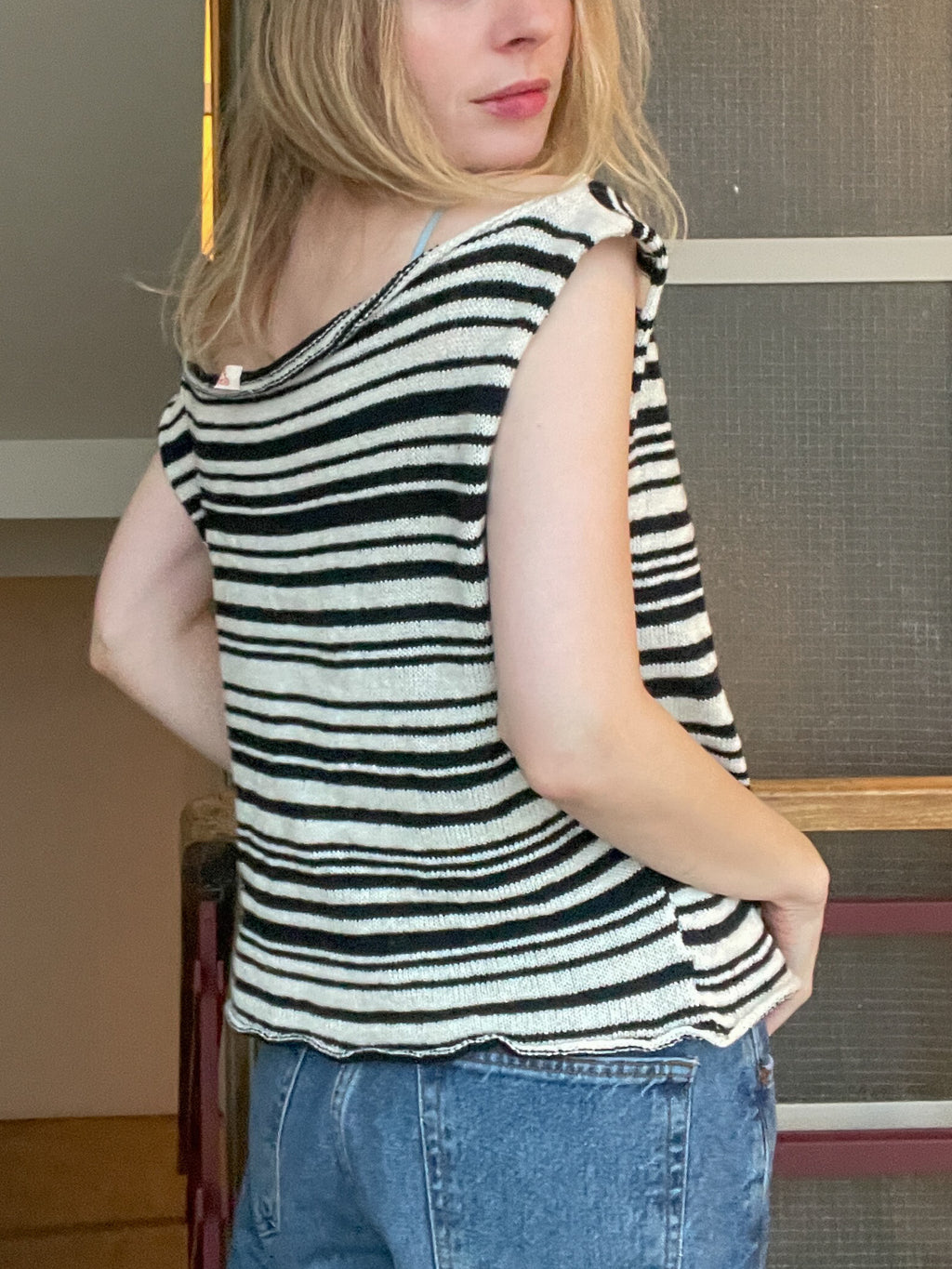 Stripey tie top | SAMPLE SALE