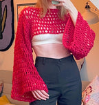 Red mesh sleeves